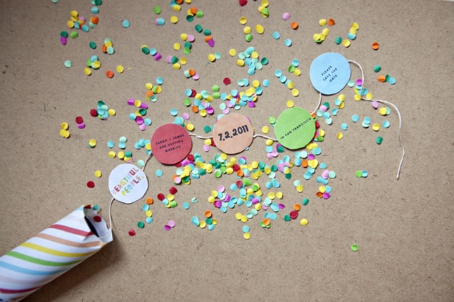 DIY Confetti Invitations