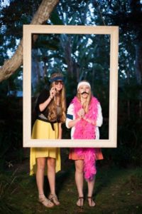 DIY photo booth frame with picture frame
