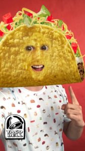 Snapchat of Taco Bell lens