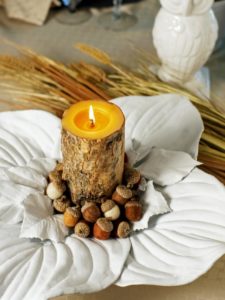 fall events wooden candles