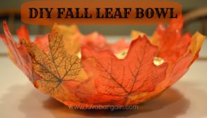 Fall centerpieces leaf bowl